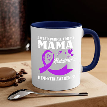 Alzheimers And Dementia I Wear Purple For My Warrior Mama 20#- alzheimers-Mug / Coffee Cup