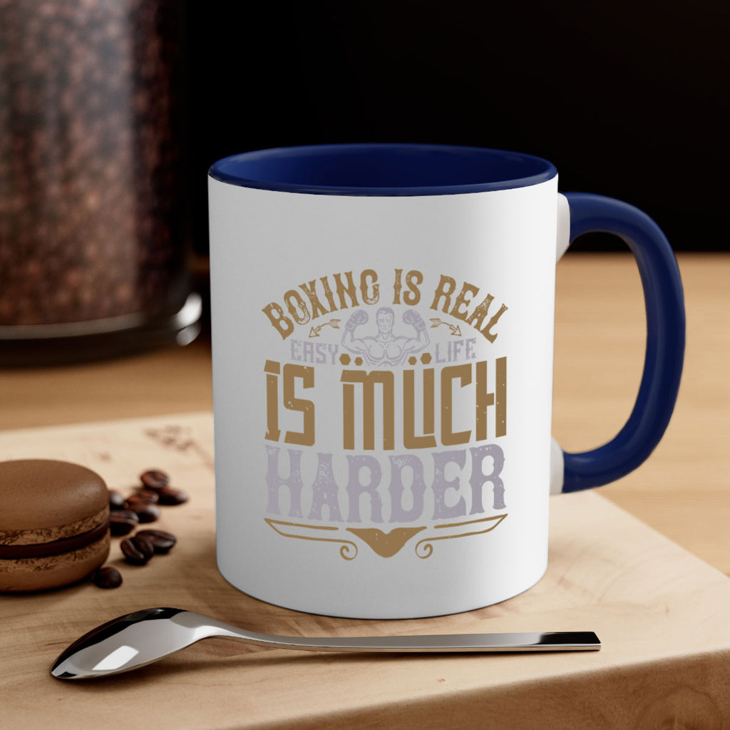 Boxing is real easy Life is much harder 1571#- boxing-Mug / Coffee Cup