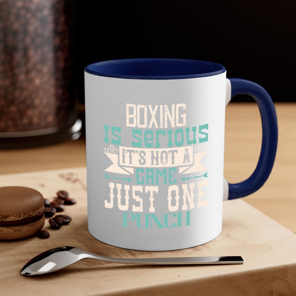 Boxing is serious Its not a game Just one punch 1556#- boxing-Mug / Coffee Cup