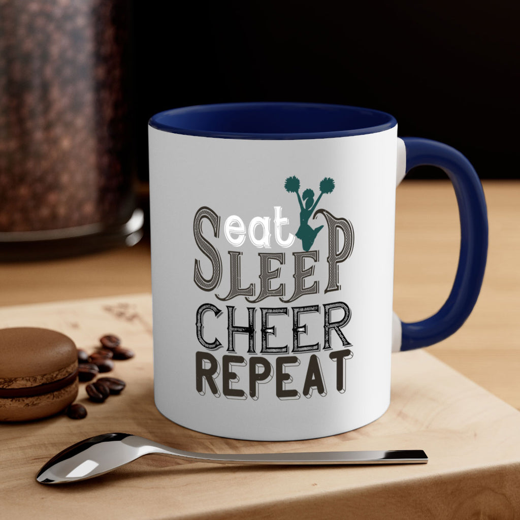 Eat sleep cheer mom 1318#- football-Mug / Coffee Cup