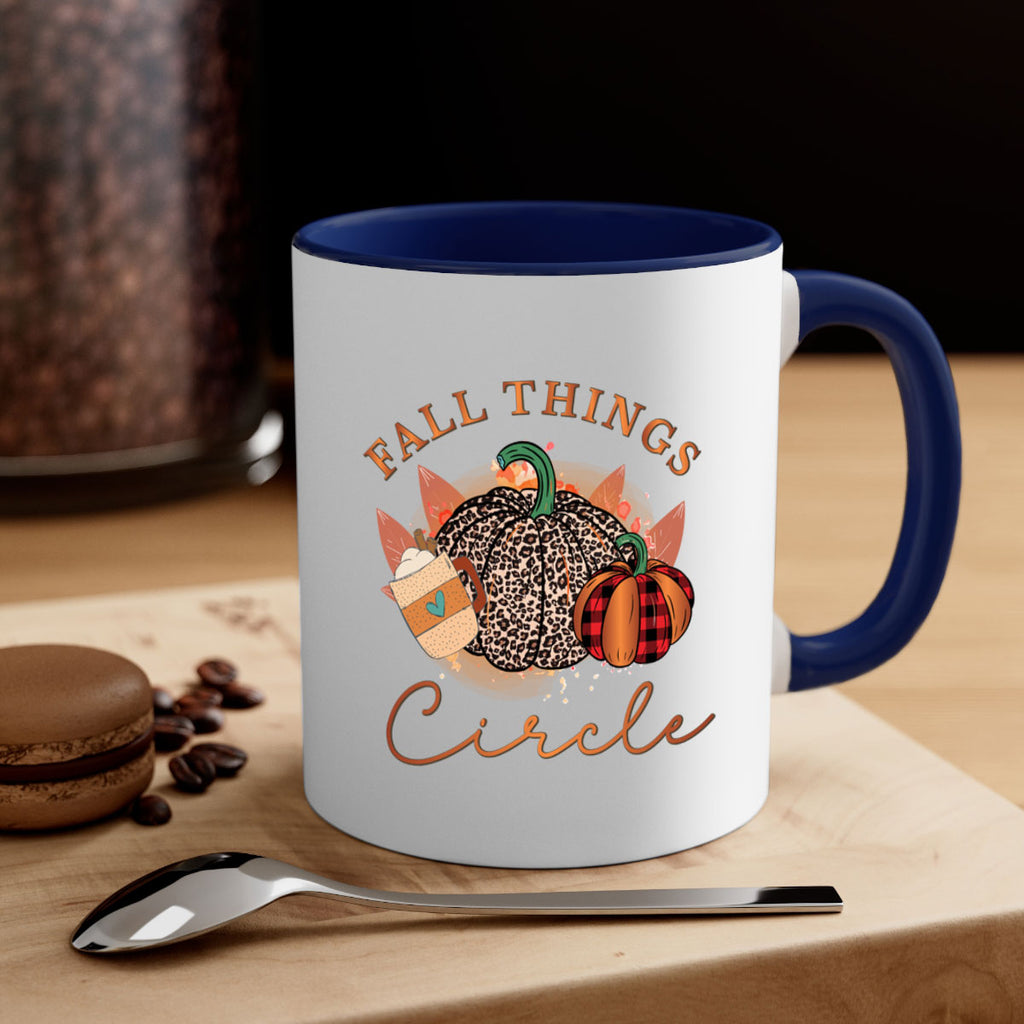 Fall Things Circle 133#- fall-Mug / Coffee Cup