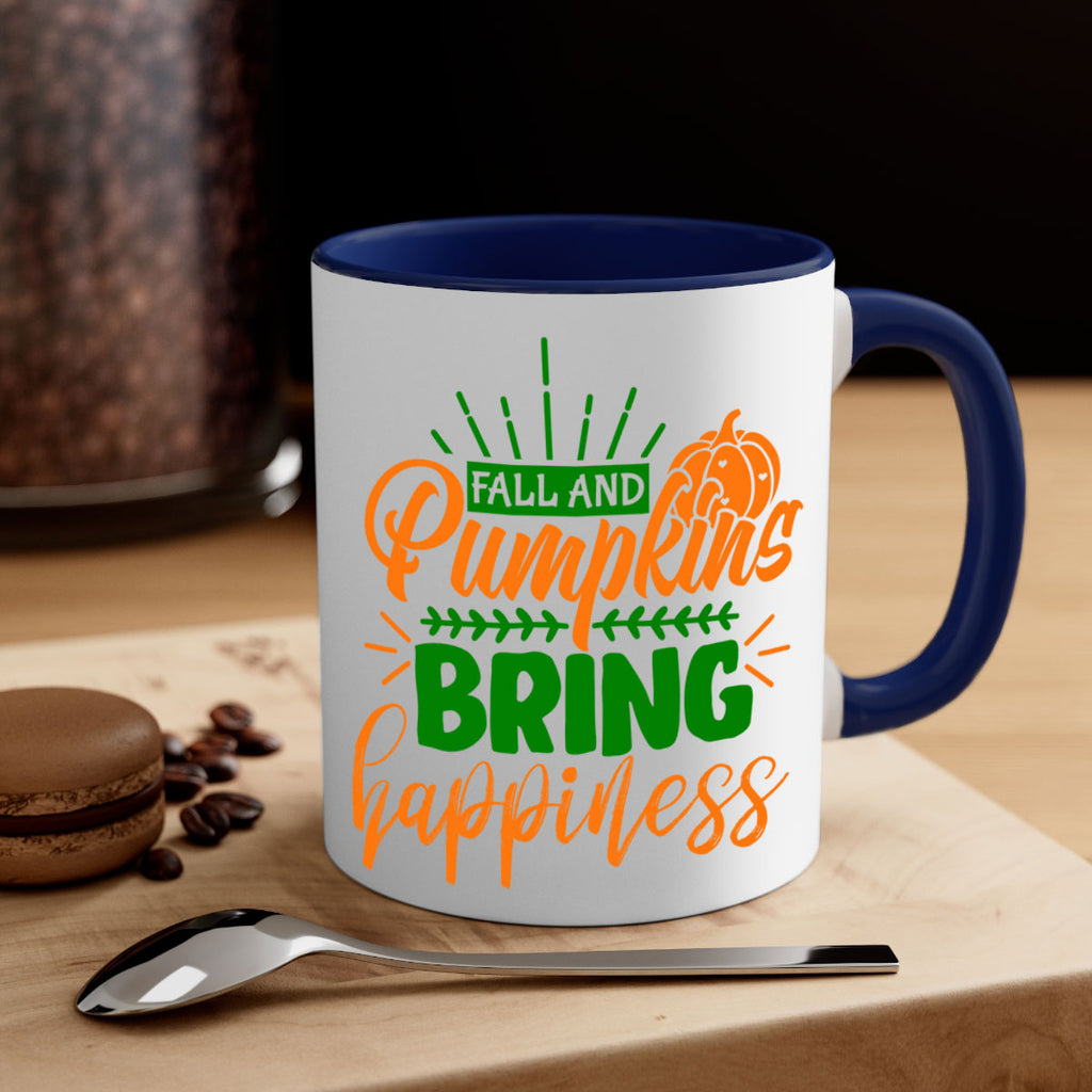 Fall and Pumpkins Bring Happiness 85#- fall-Mug / Coffee Cup