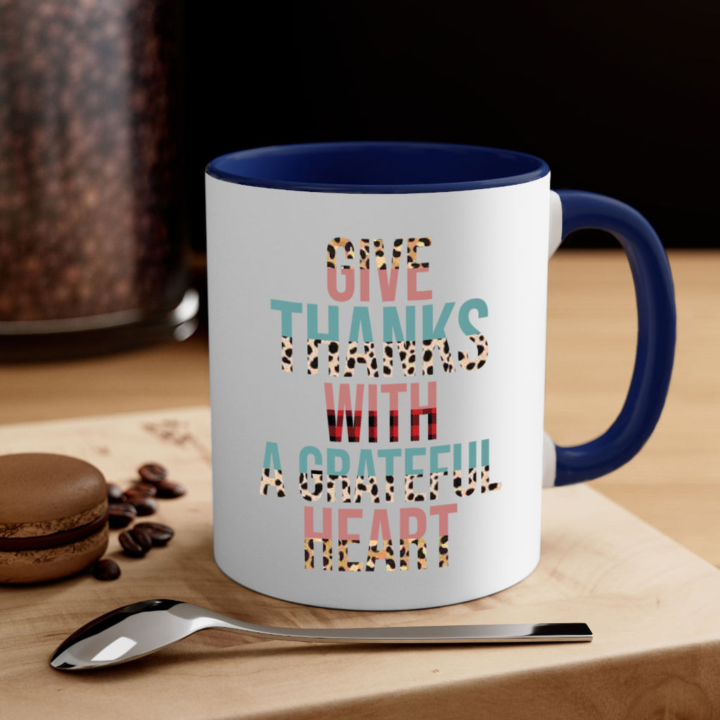 Give thanks with a grateful heart 195#- fall-Mug / Coffee Cup