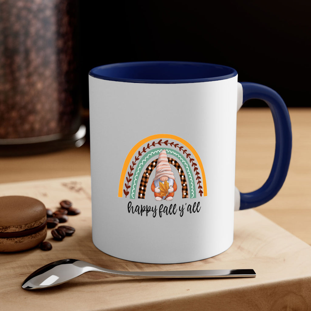 HappyFallYallGnomeRainbow 255#- fall-Mug / Coffee Cup