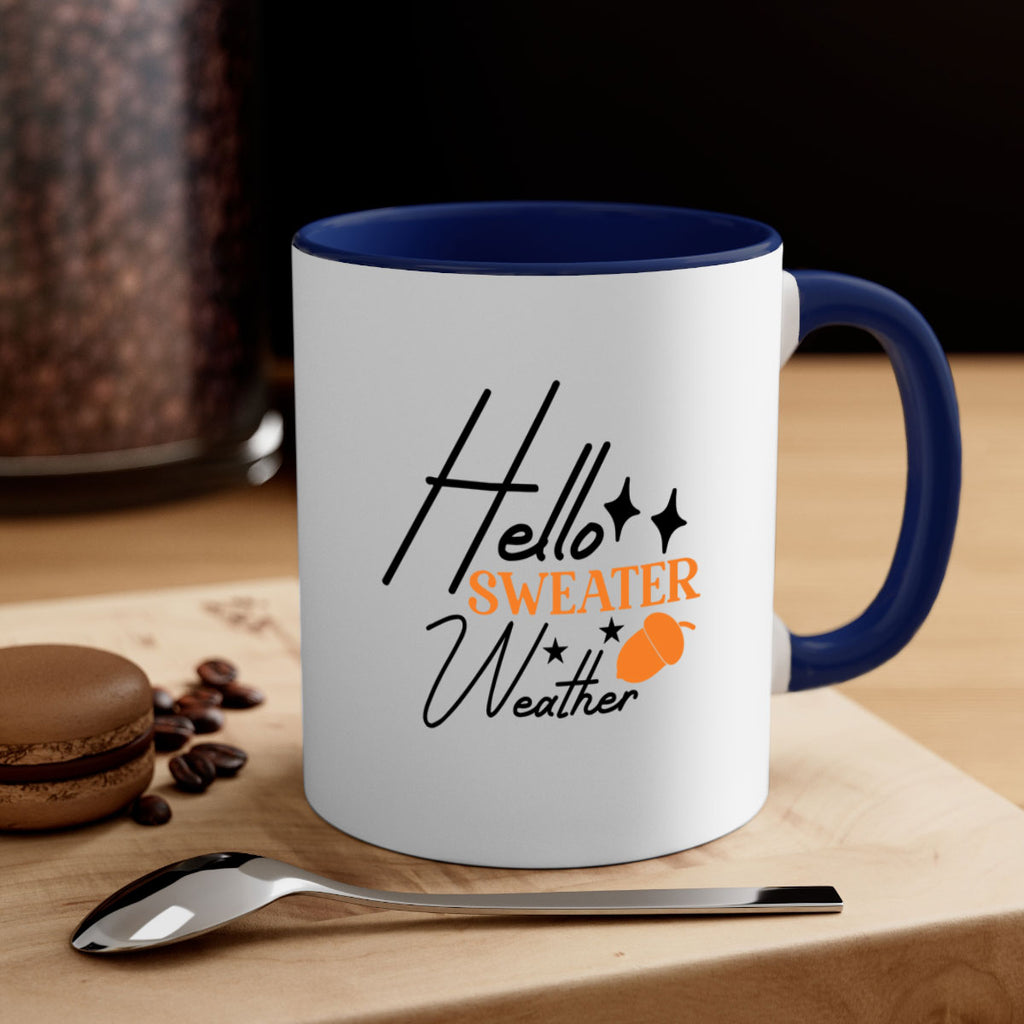 Hello Sweater Weather 296#- fall-Mug / Coffee Cup