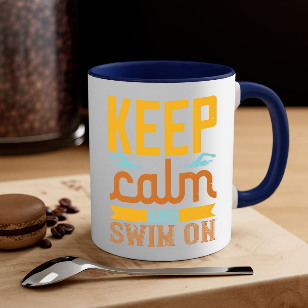 KEEP CALM AND SWIM ON 959#- swimming-Mug / Coffee Cup