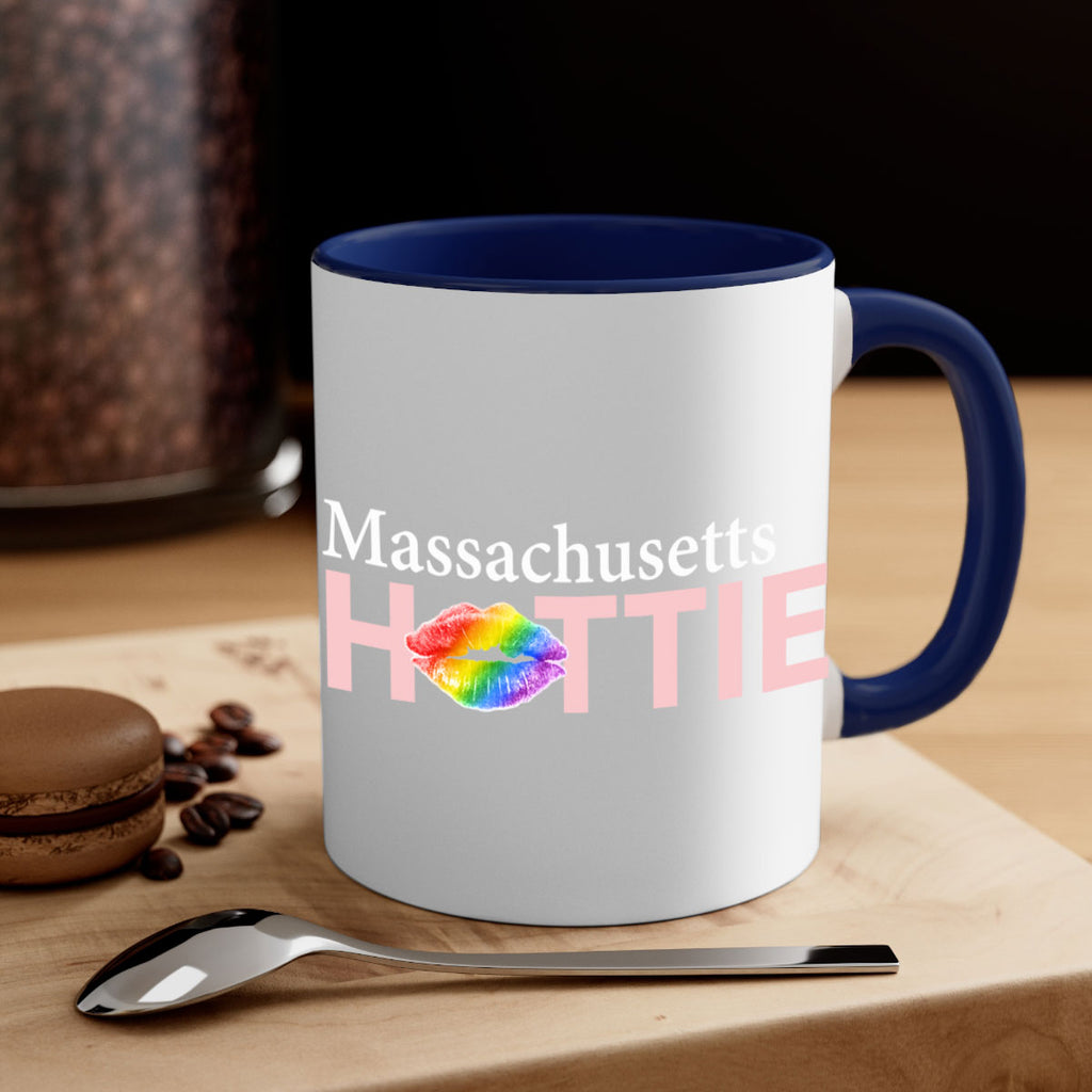 Massachusetts Hottie with rainbow lips 72#- Hottie Collection-Mug / Coffee Cup