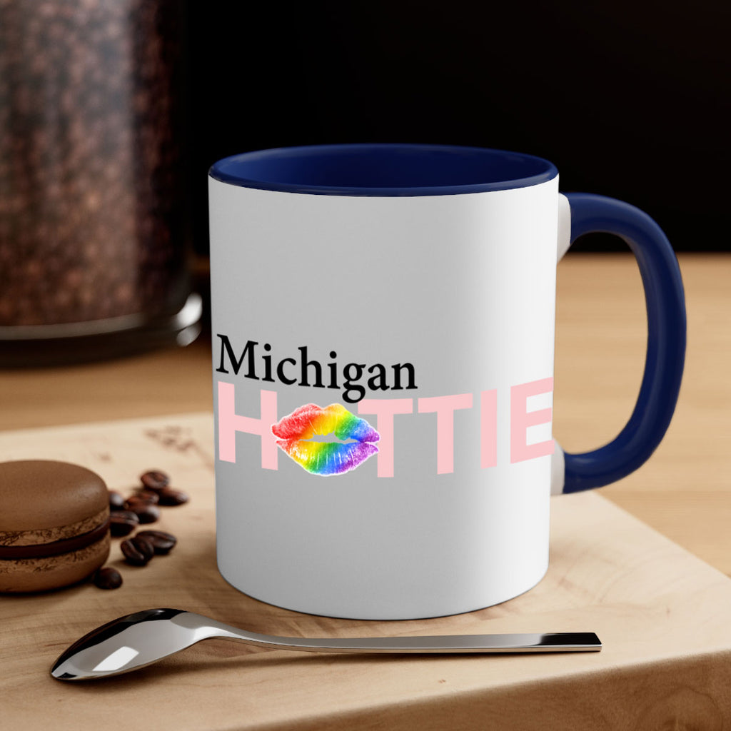 Michigan Hottie with rainbow lips 22#- Hottie Collection-Mug / Coffee Cup