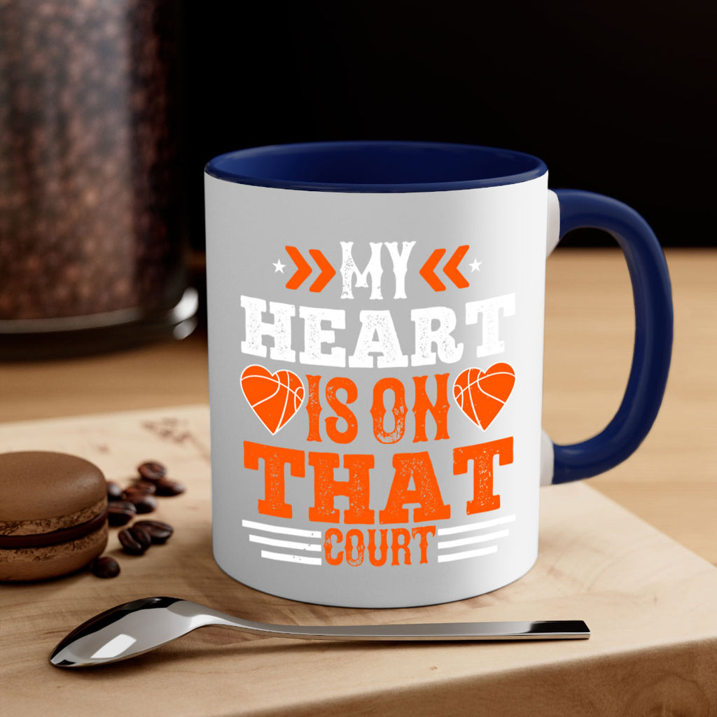 My heart is on that court 1806#- basketball-Mug / Coffee Cup