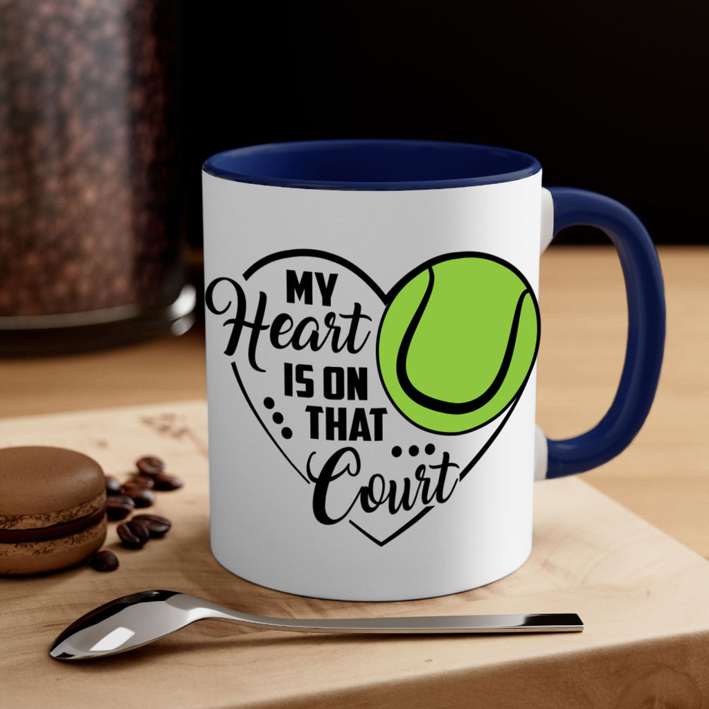 My heart is on that court 640#- tennis-Mug / Coffee Cup