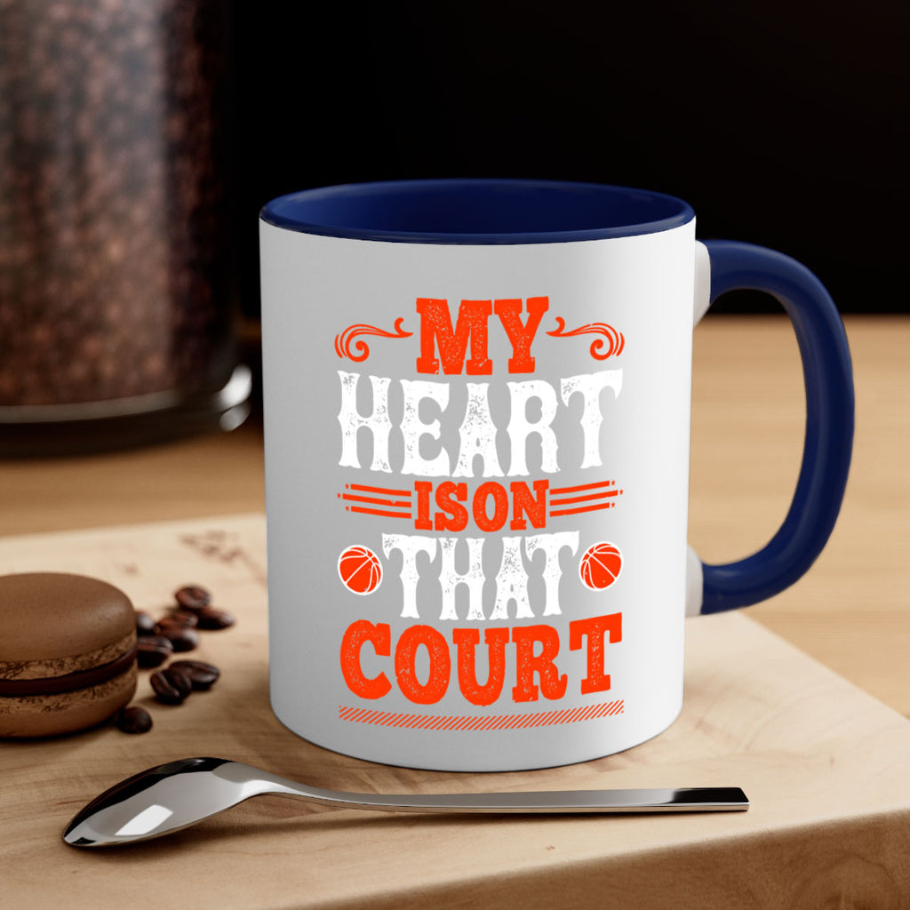 My heart is on that court 644#- basketball-Mug / Coffee Cup