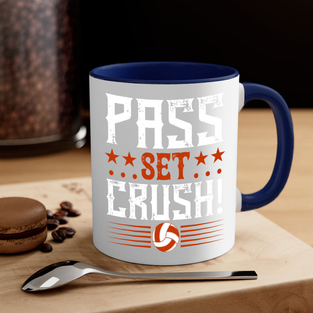 Pass…Set…CRUSH Style 588#- volleyball-Mug / Coffee Cup