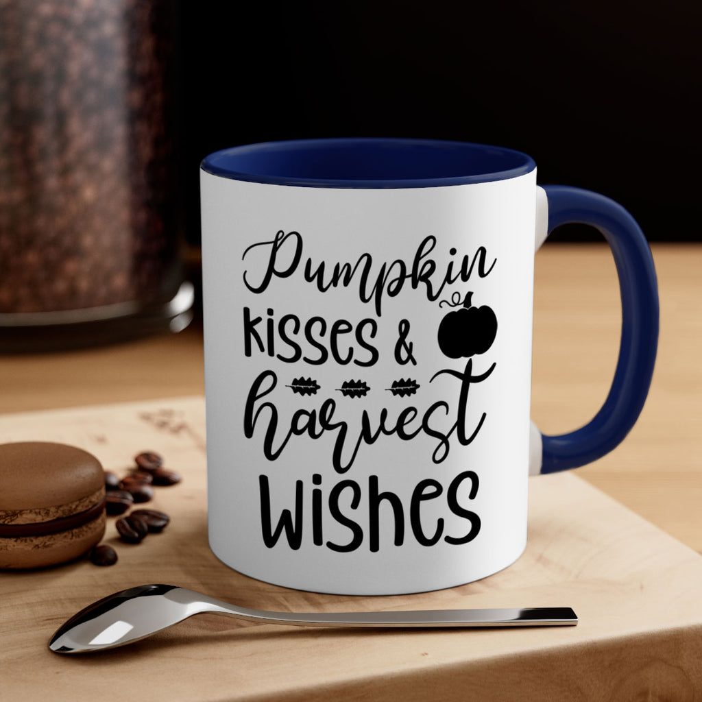 Pumpkin Kisses Harvest Wishes 525#- fall-Mug / Coffee Cup