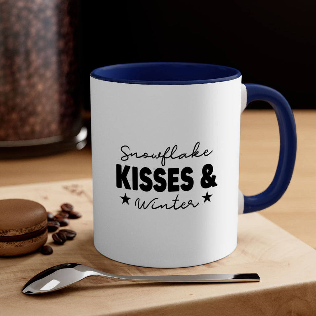 Snowflake Kisses Winter374#- winter-Mug / Coffee Cup