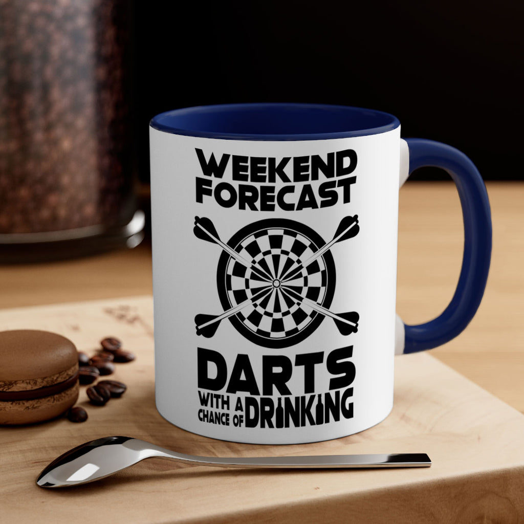 Weekend forecast Darts with a chance of drinking 110#- darts-Mug / Coffee Cup