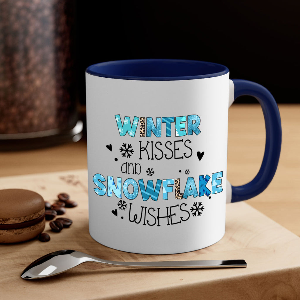 Winter kisses and snowflake wishes 571#- winter-Mug / Coffee Cup