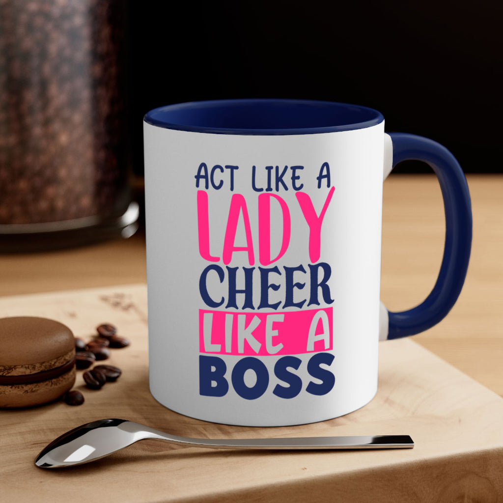 act like a lady cheer like a boss 1747#- cheer-Mug / Coffee Cup