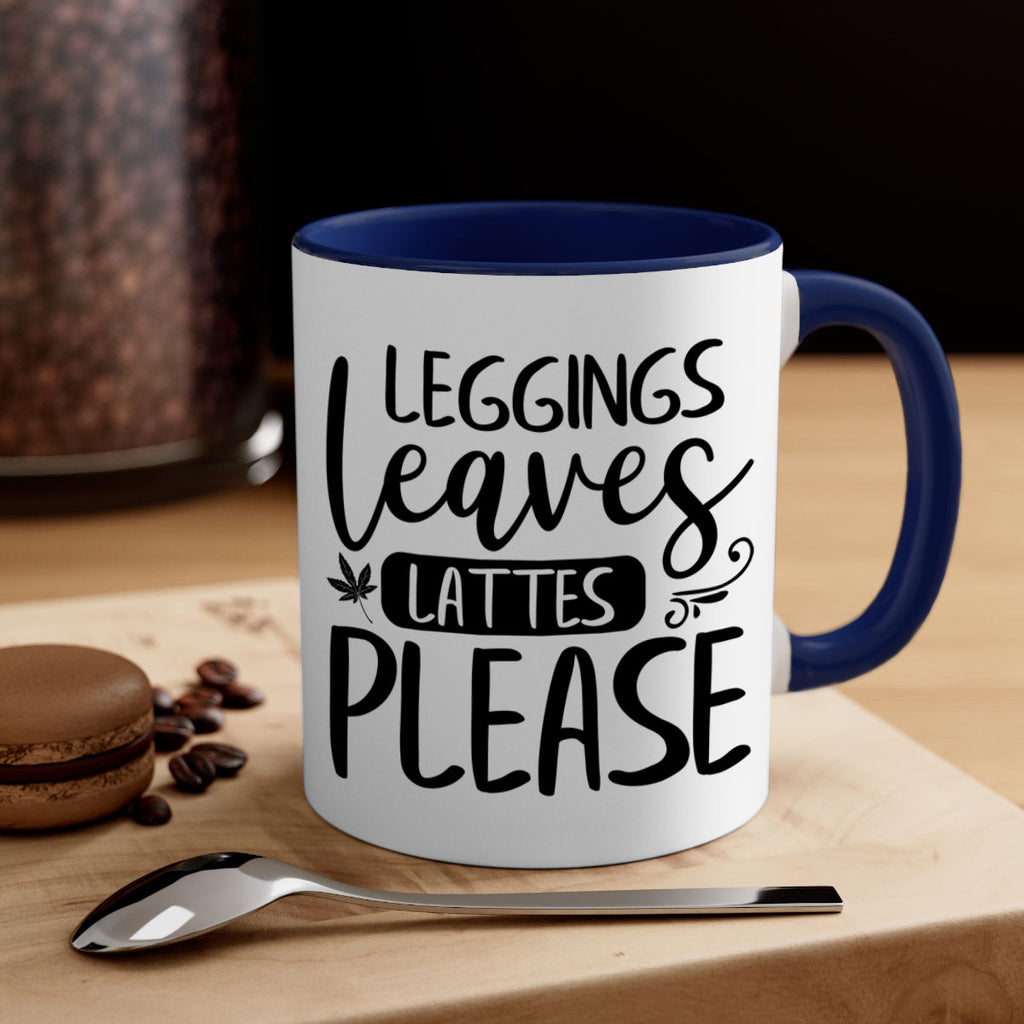 leggings leaves lattes please 396#- fall-Mug / Coffee Cup