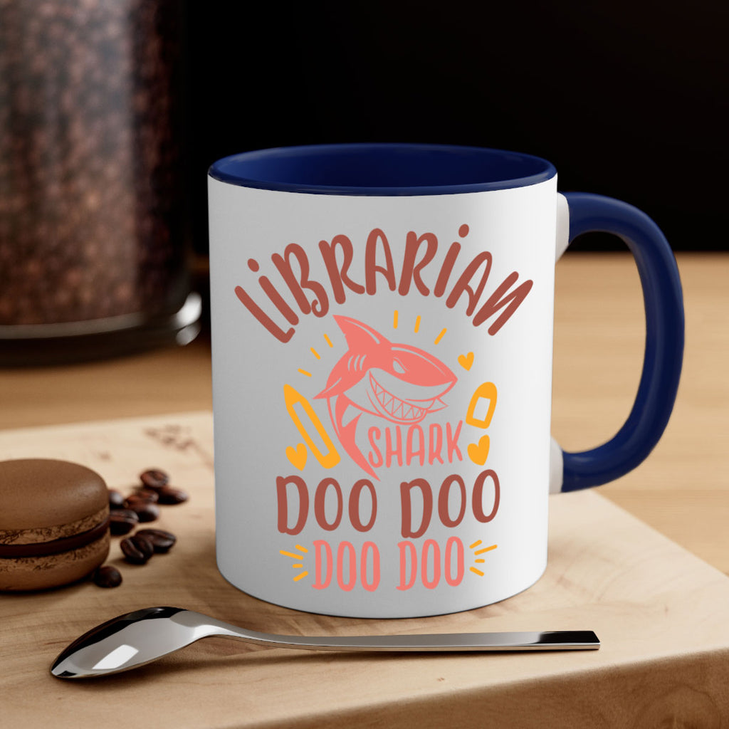 librarian shark doo doo 2#- librarian-Mug / Coffee Cup