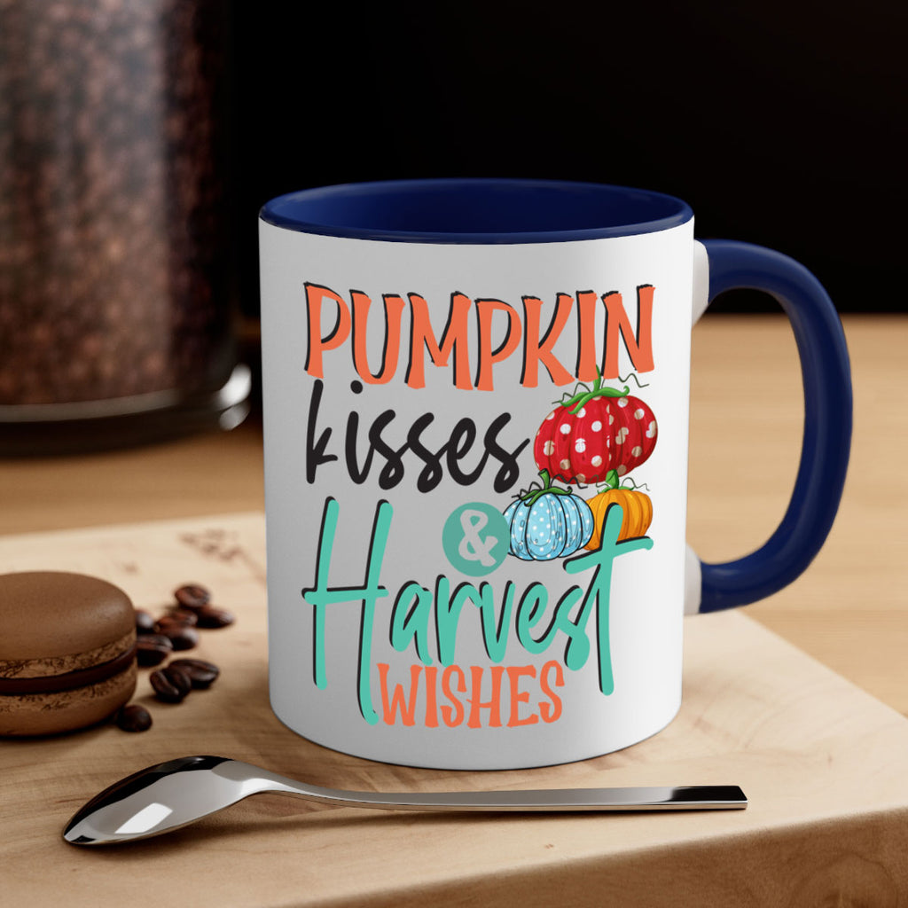 pumpkin kisses harvest wishes 526#- fall-Mug / Coffee Cup