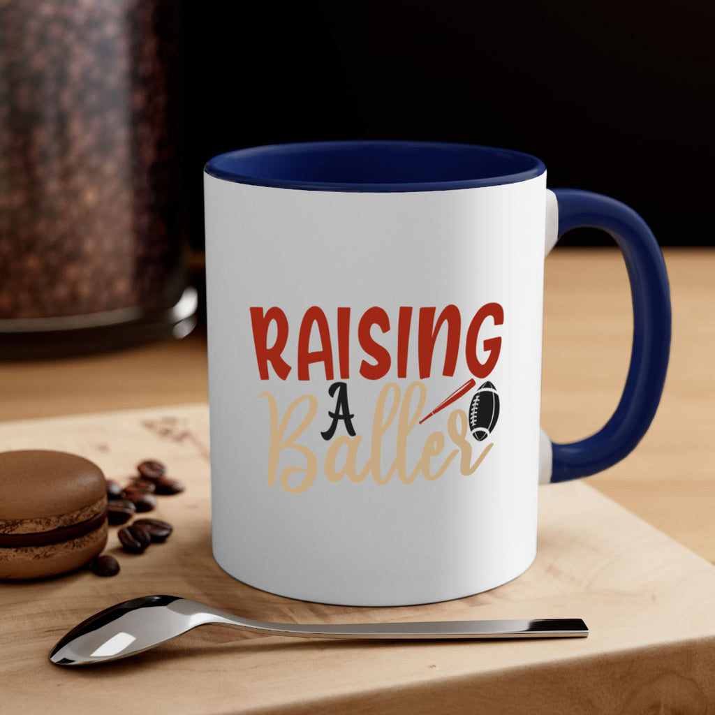 raising a baller 2278#- softball-Mug / Coffee Cup