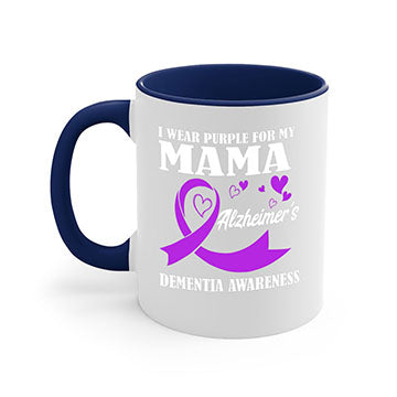 Alzheimers And Dementia I Wear Purple For My Warrior Mama 20#- alzheimers-Mug / Coffee Cup