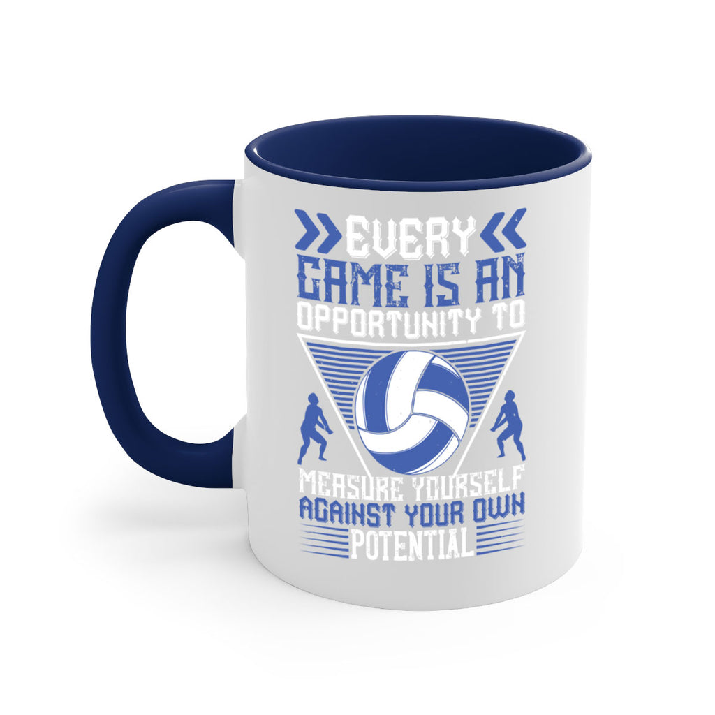 Every game is an opportunity to measure yourself against your own potential Style 1261#- volleyball-Mug / Coffee Cup