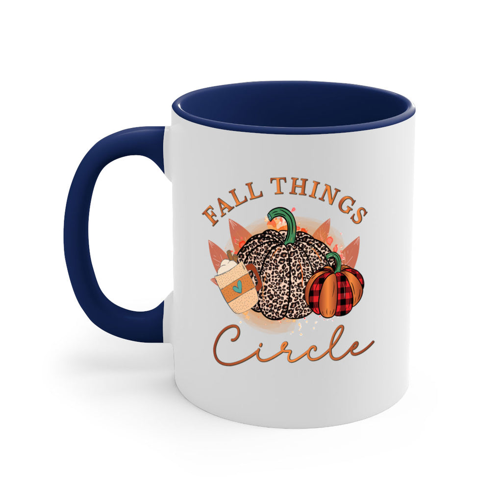 Fall Things Circle 133#- fall-Mug / Coffee Cup