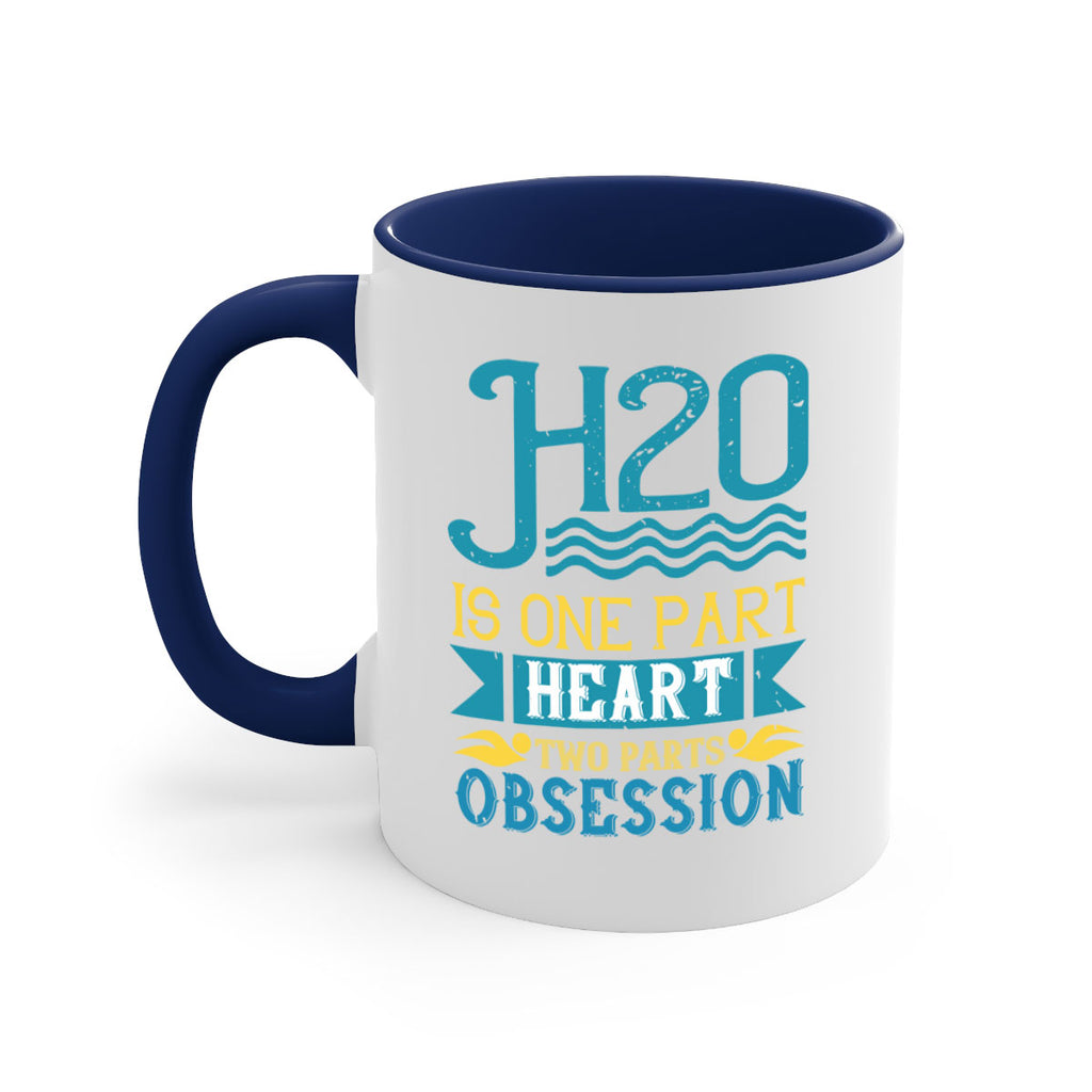 H is one part heart two parts obsession 1199#- swimming-Mug / Coffee Cup