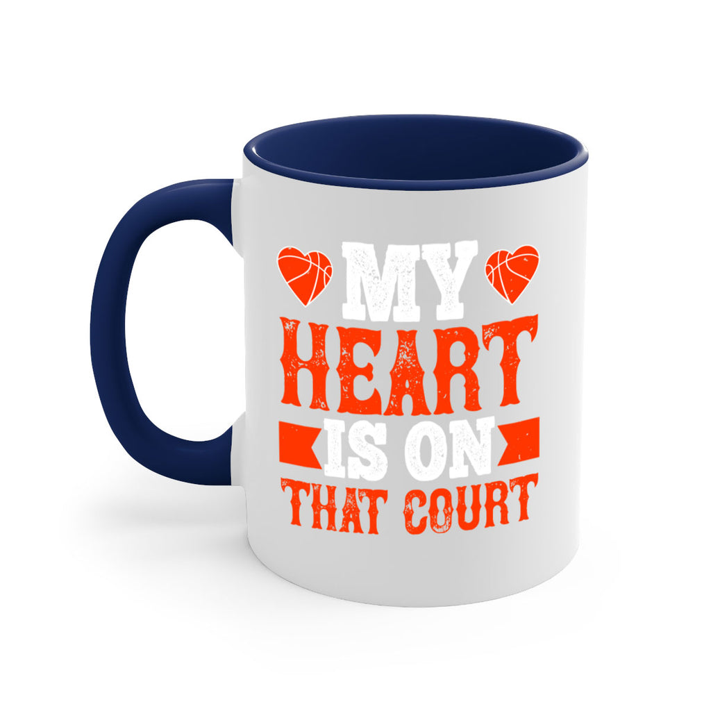 My heart is on that court 1817#- basketball-Mug / Coffee Cup