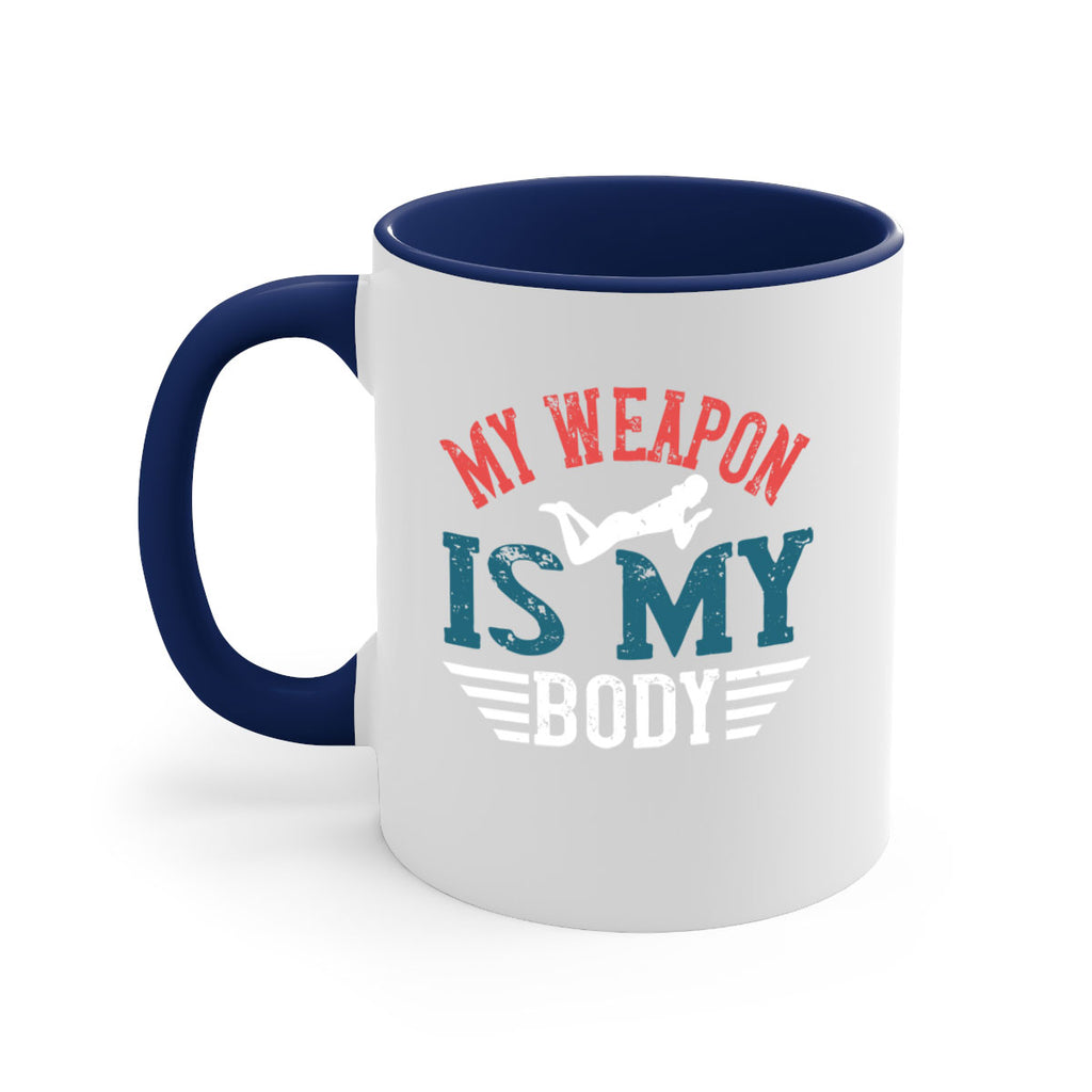 My weapon is my body 626#- swimming-Mug / Coffee Cup