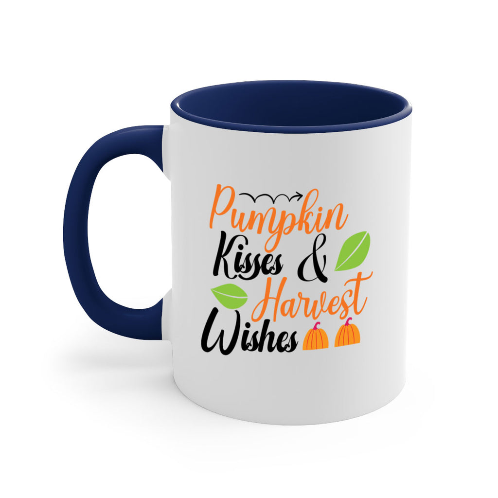 Pumpkin Kisses Harvest Wishes 523#- fall-Mug / Coffee Cup