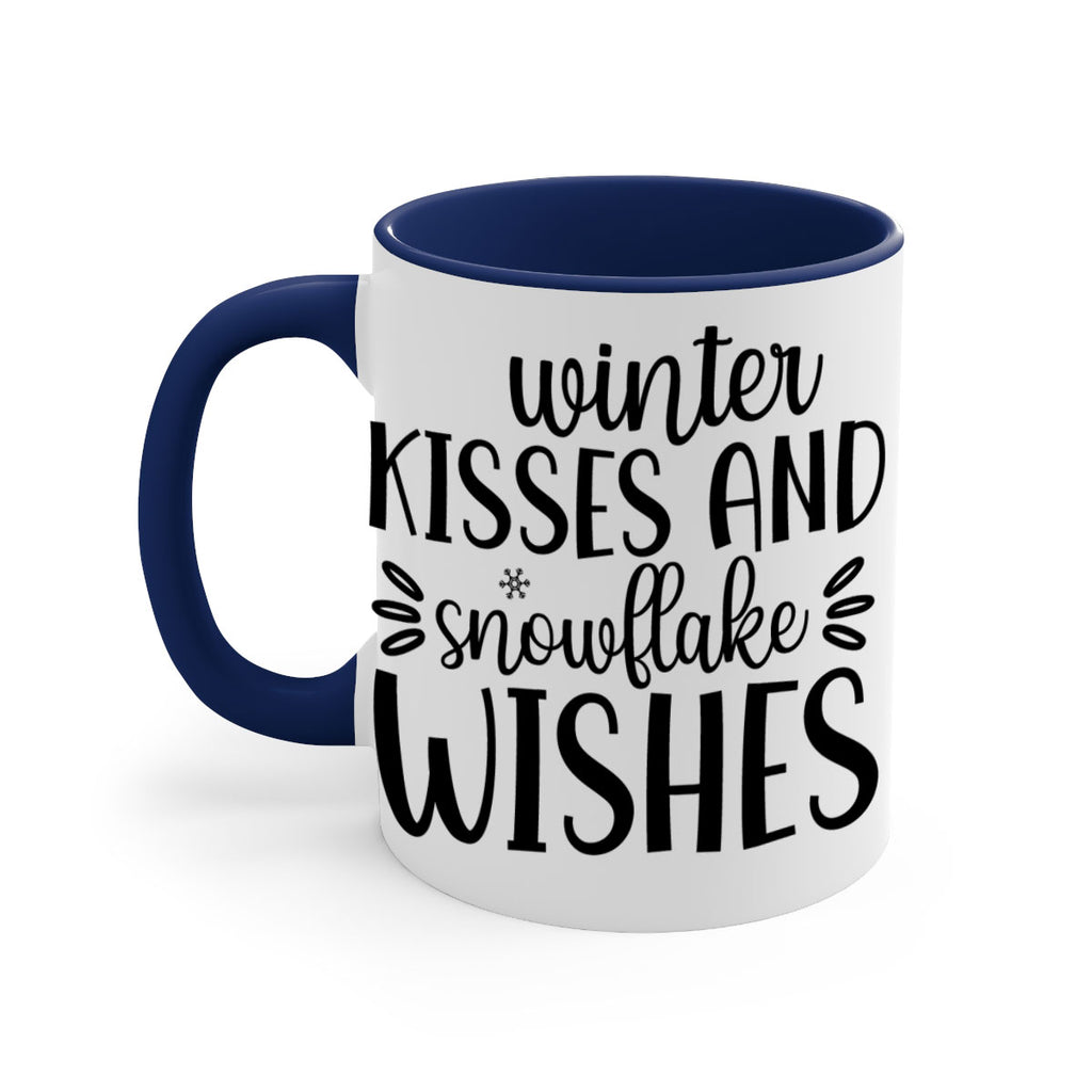 Winter Kisses And Snowflake Wishes517#- winter-Mug / Coffee Cup