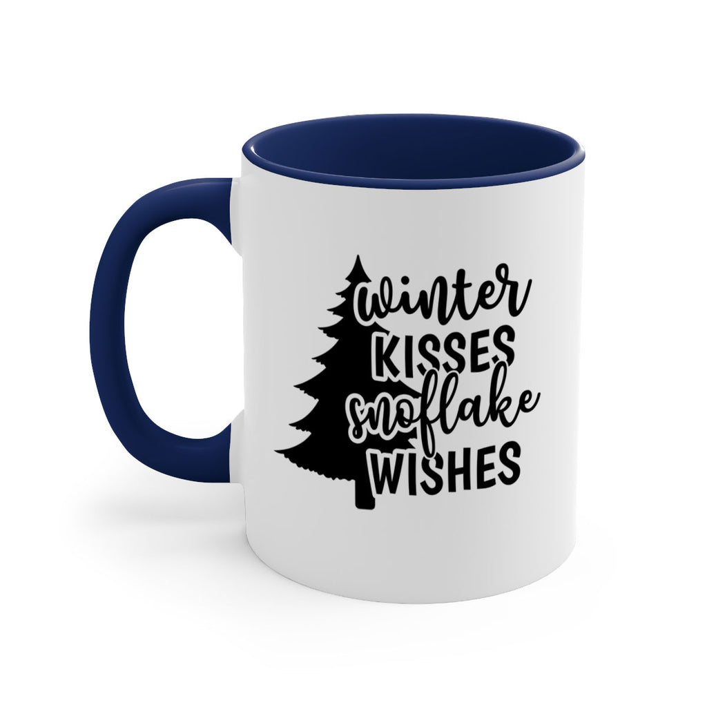 Winter Kisses Snoflake Wishes518#- winter-Mug / Coffee Cup