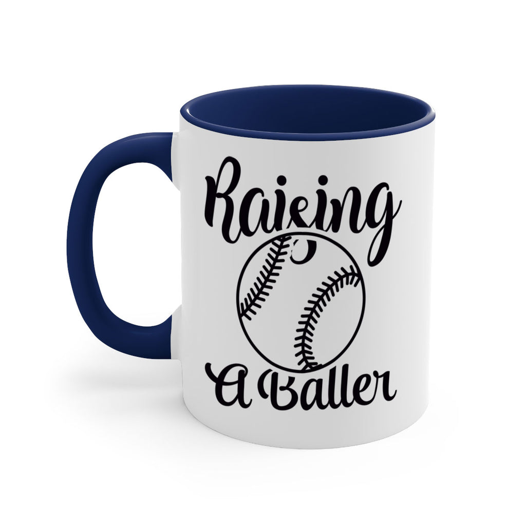 raising a baller 2277#- softball-Mug / Coffee Cup