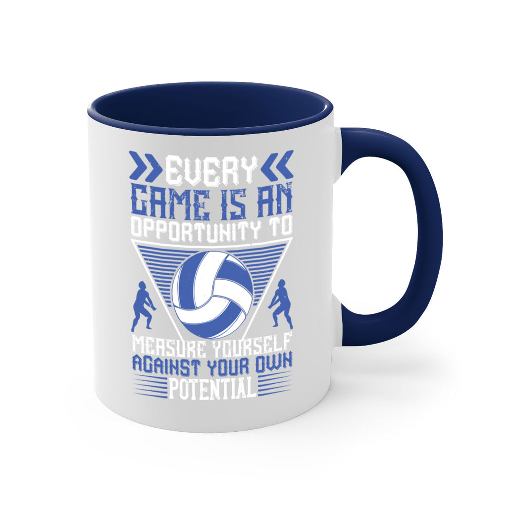 Every game is an opportunity to measure yourself against your own potential Style 1261#- volleyball-Mug / Coffee Cup