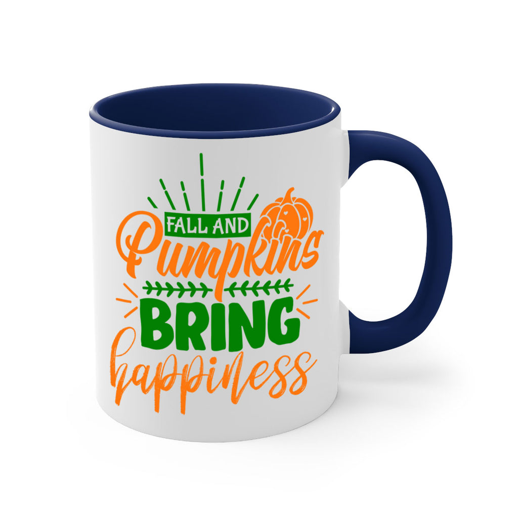 Fall and Pumpkins Bring Happiness 85#- fall-Mug / Coffee Cup