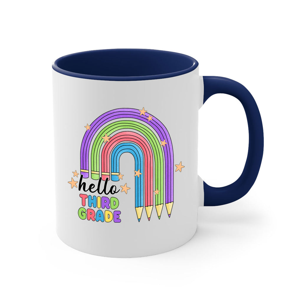 Hello 3rd Grade Pencil Rainbow 11#- Third Grade-Mug / Coffee Cup