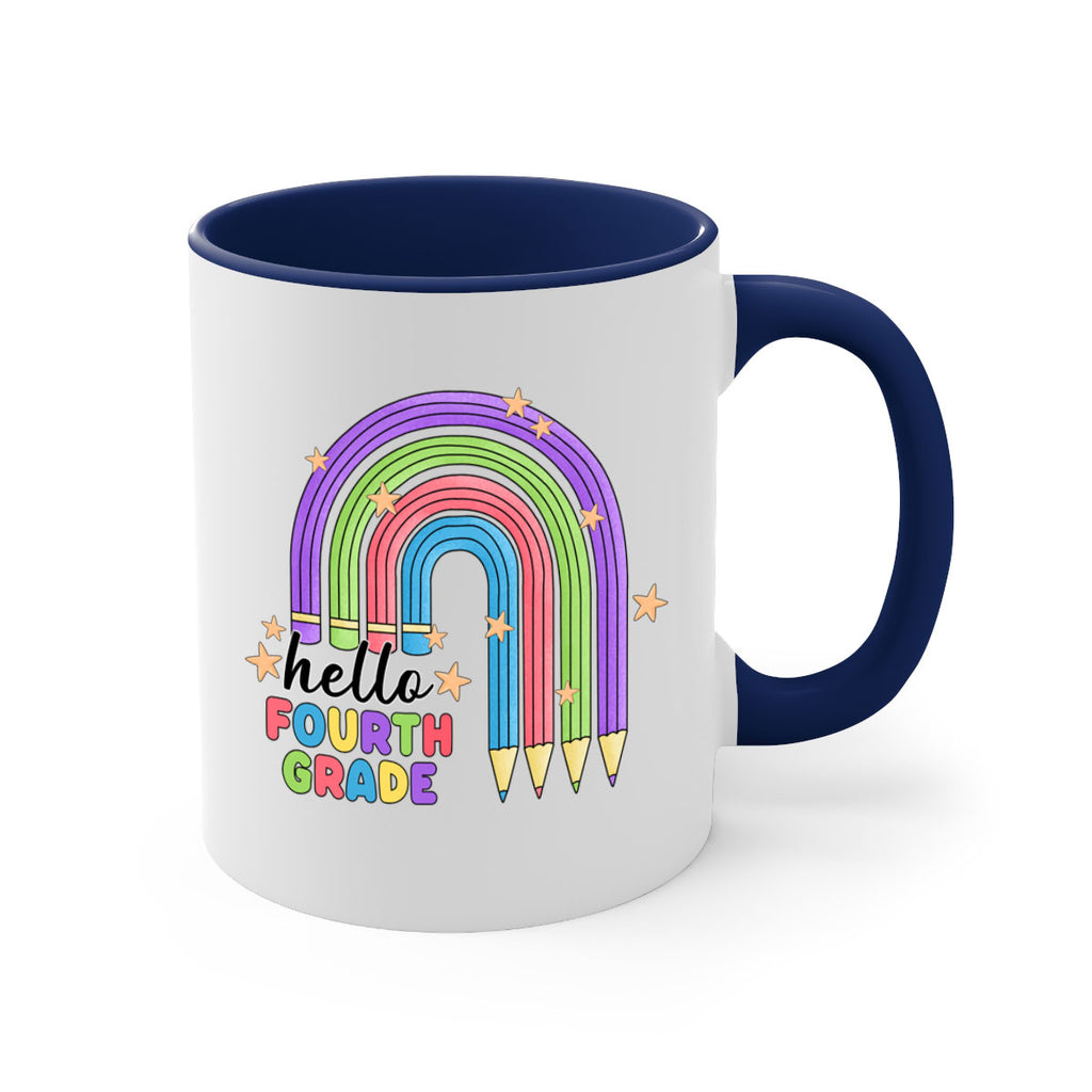 Hello 4th Grade Pencil Rainbow 12#- 4th grade-Mug / Coffee Cup