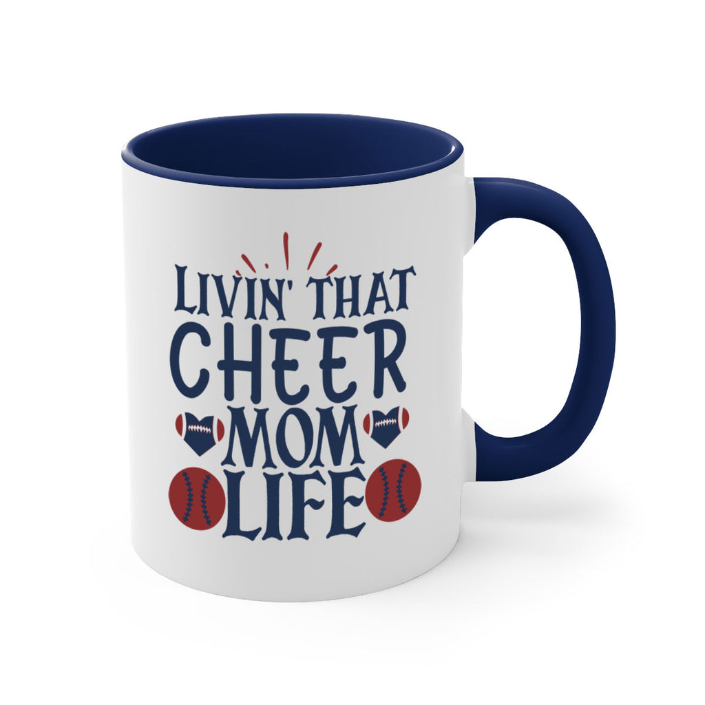 Livin that cheer mom life 1535#- football-Mug / Coffee Cup