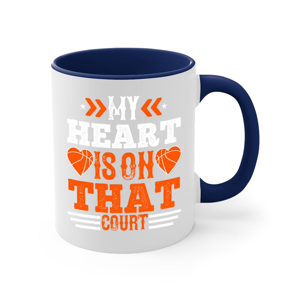 My heart is on that court 1806#- basketball-Mug / Coffee Cup