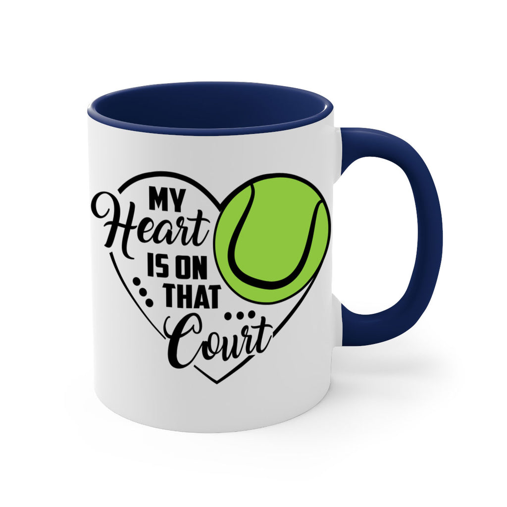 My heart is on that court 640#- tennis-Mug / Coffee Cup