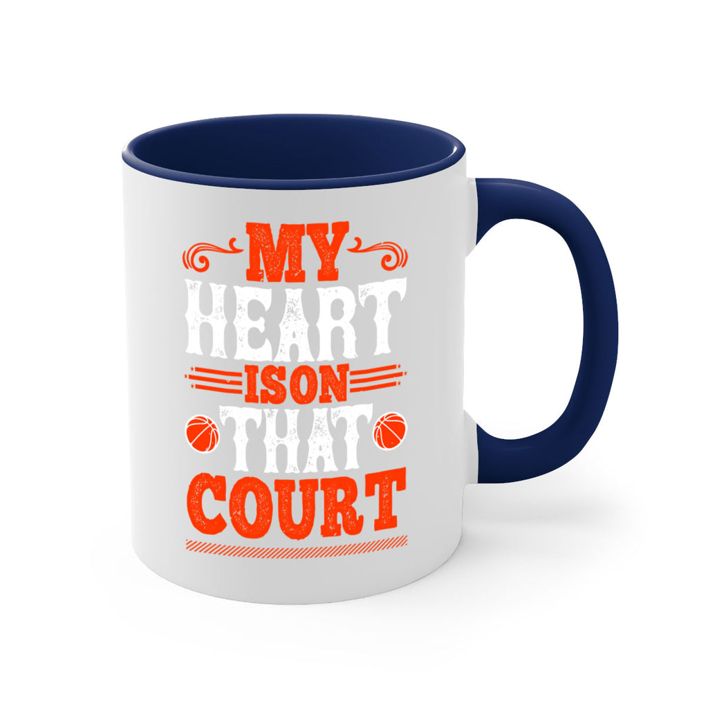 My heart is on that court 644#- basketball-Mug / Coffee Cup