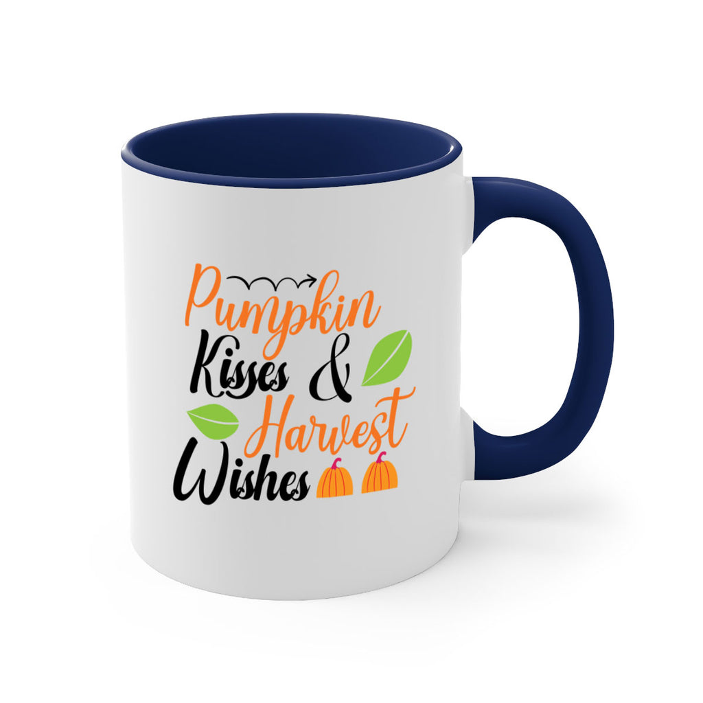 Pumpkin Kisses Harvest Wishes 523#- fall-Mug / Coffee Cup