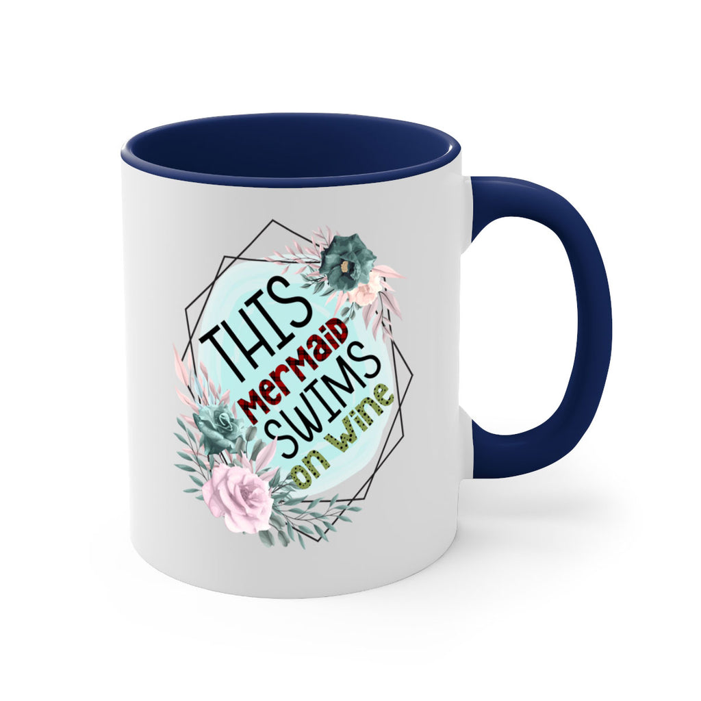 This Mermaid Swims On Wine 633#- mermaid-Mug / Coffee Cup