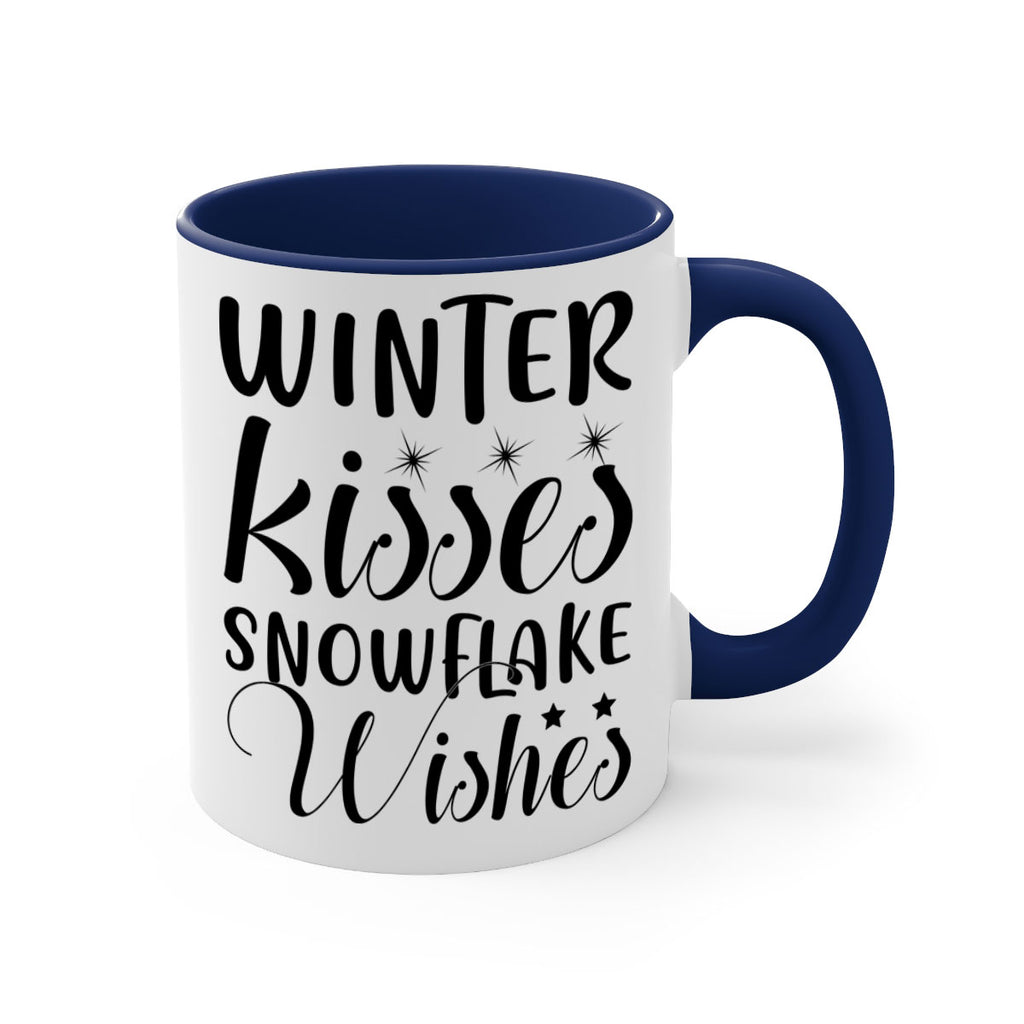 Winter Kisses Snowflake Wishes 561#- winter-Mug / Coffee Cup