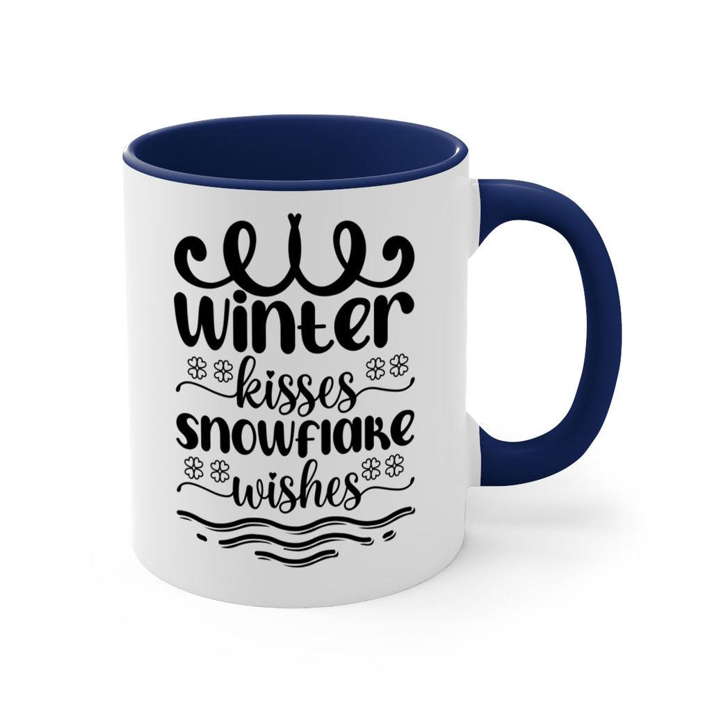 Winter Kisses Snowflake Wishes 562#- winter-Mug / Coffee Cup