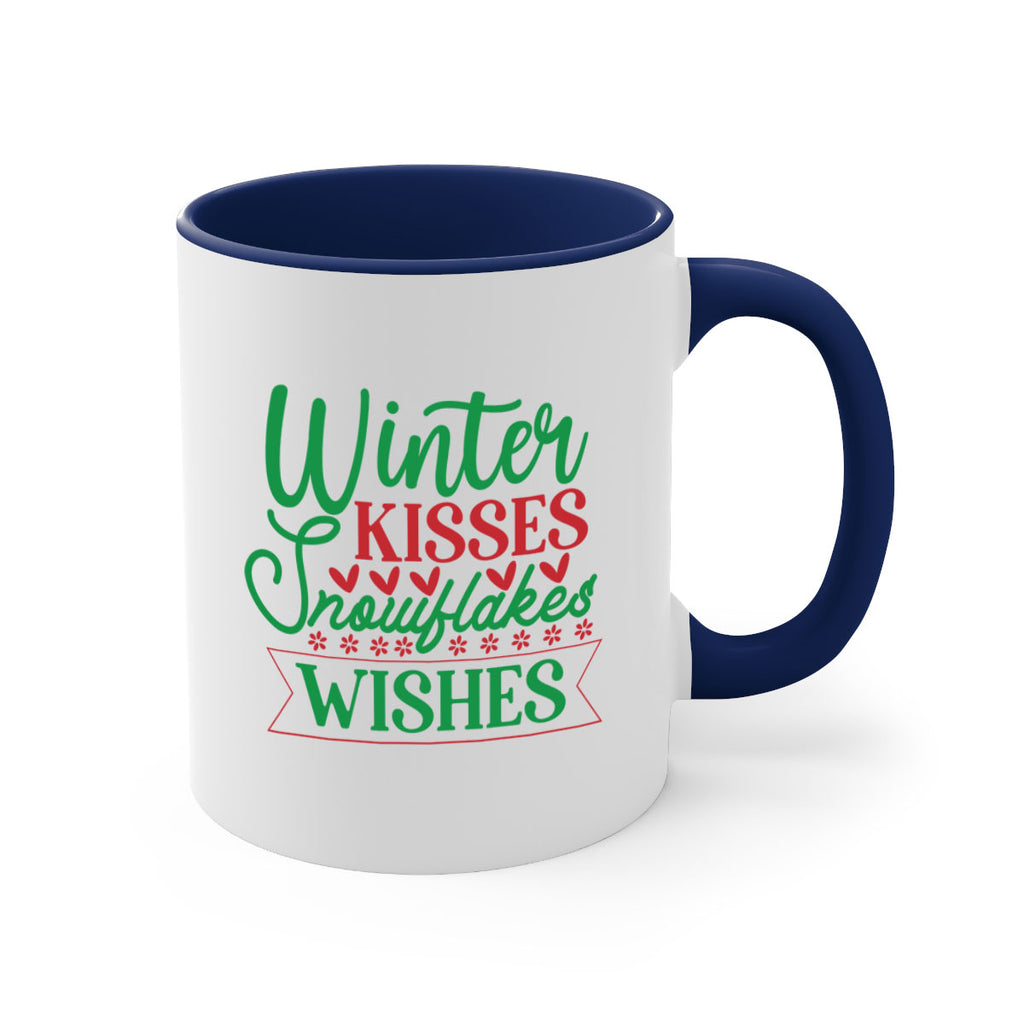 Winter Kisses Snowflakes Wishes 522#- winter-Mug / Coffee Cup