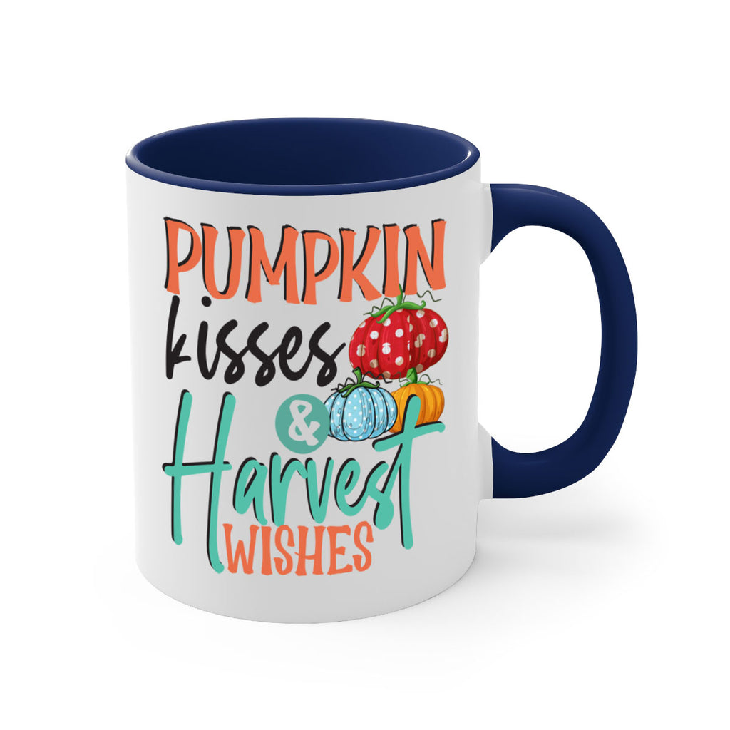 pumpkin kisses harvest wishes 526#- fall-Mug / Coffee Cup