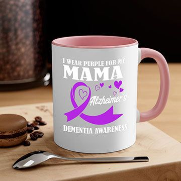 Alzheimers And Dementia I Wear Purple For My Warrior Mama 20#- alzheimers-Mug / Coffee Cup